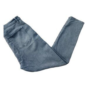 LOFT Button Front High Waist Skinny Jeans